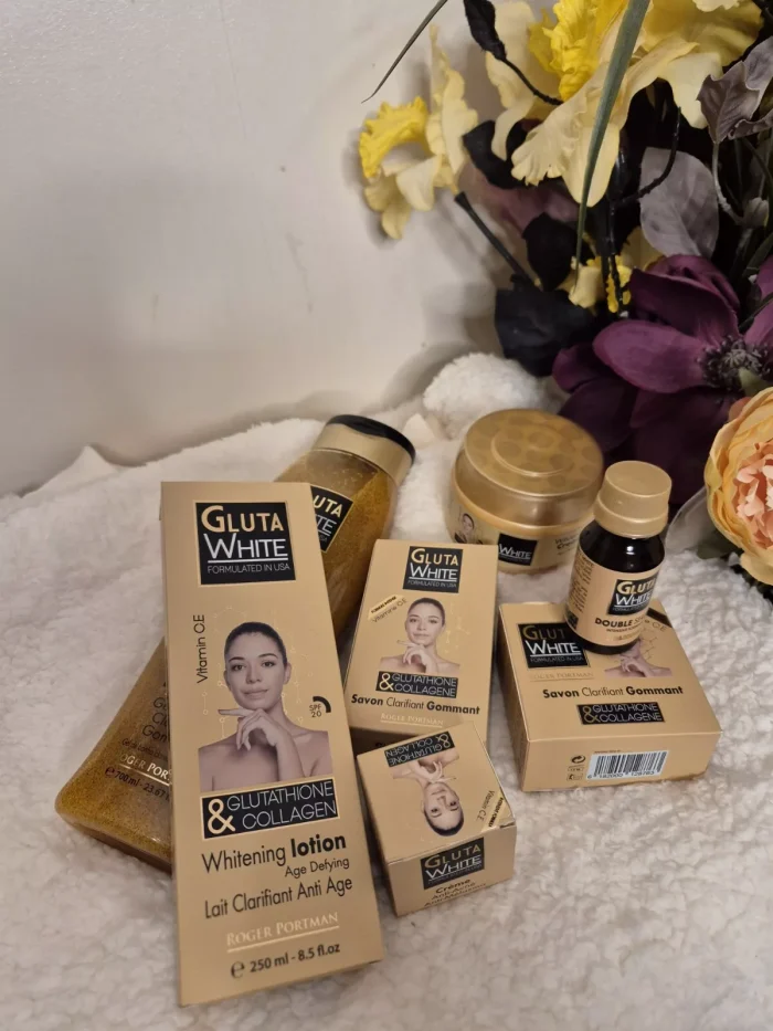 GLUTA WHITE - Cream 275 ml Serum 60ml Shower Gel 750 ml Facial Cream 2 Soaps 110 ml &190 ml Lotion 250 ml - Image 4